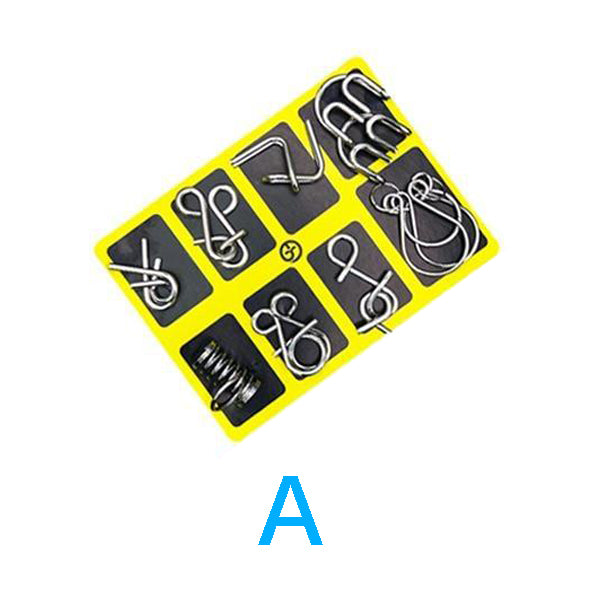 Metal Brain Teaser Puzzle Set