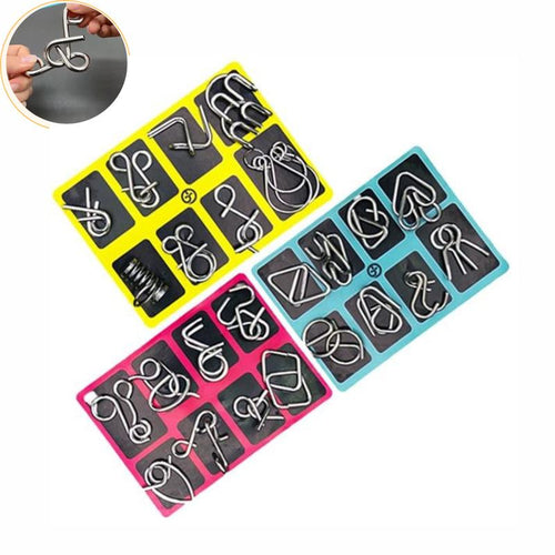 Metal Brain Teaser Puzzle Set