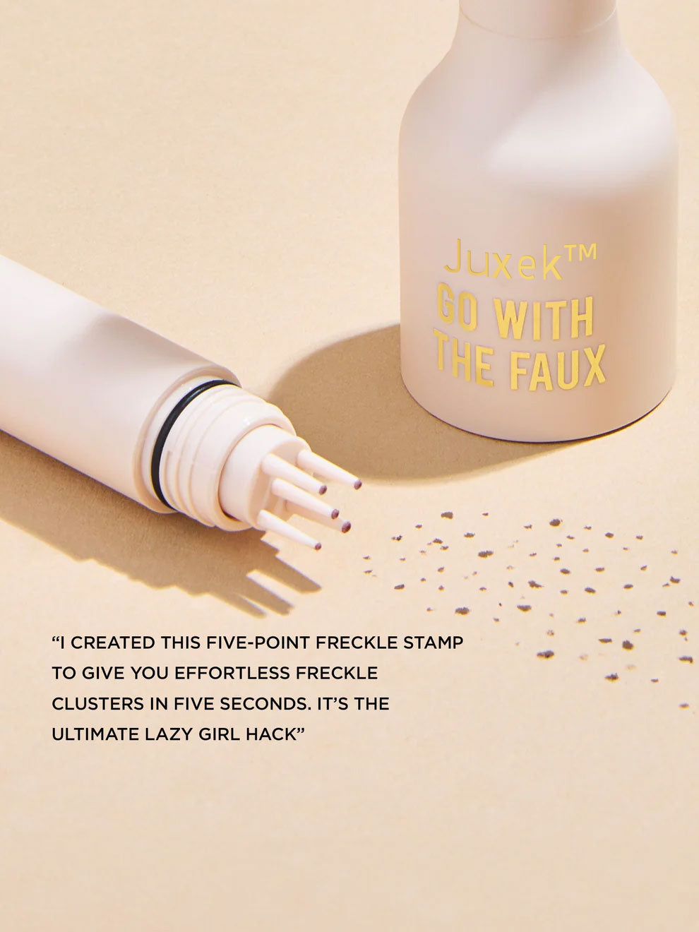 Juxek go with the faux freckle stamp - natural-looking, 5 prong freckle pen