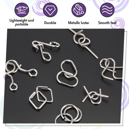 Metal Brain Teaser Puzzle Set