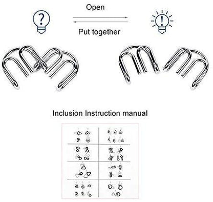 Metal Brain Teaser Puzzle Set