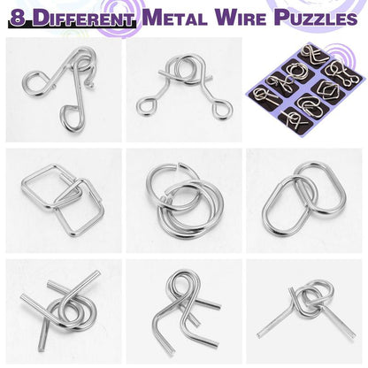 Metal Brain Teaser Puzzle Set