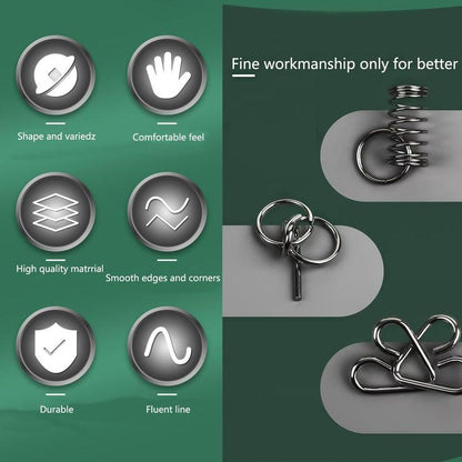 Metal Brain Teaser Puzzle Set